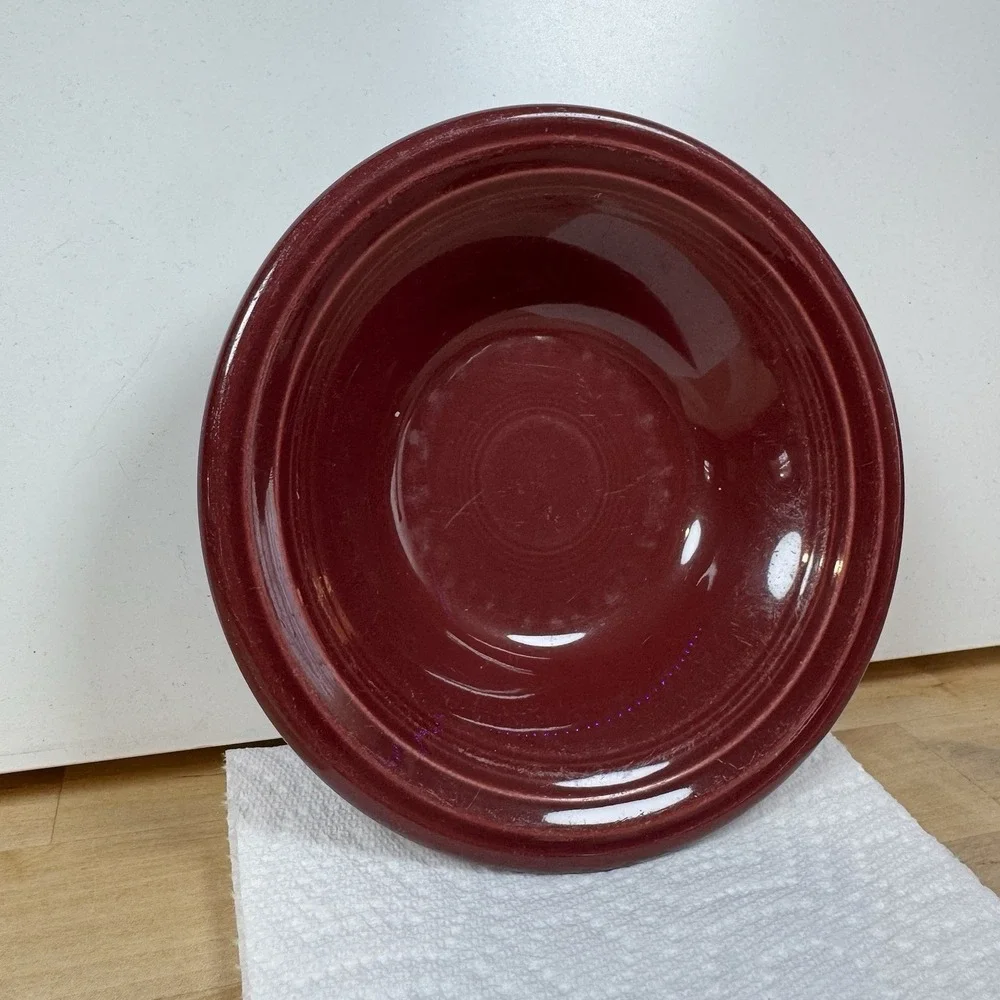 Homer Laughlin Fiesta 6 1/2 Inch Stackable Cereal Bowl 11 OZ Cinnabar Fiestaware
